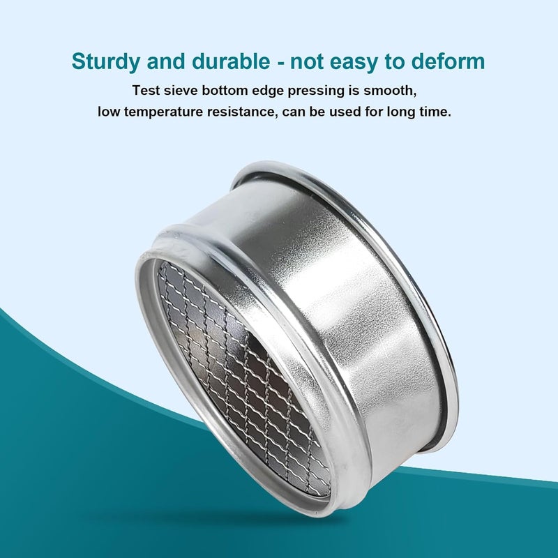 LVDALAB 304 Stainless Steel Mesh Lab Sieve, 3 Mesh(5mm) Aperture Test Sieve, 4inch(10cm) Economy Standard Analysis Sample Test Sieves for Industrial Laboratory Homes - Image 3